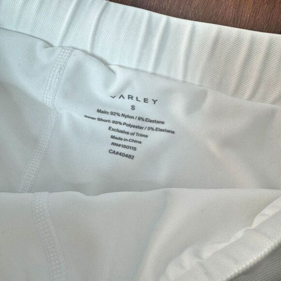 Varley Patrick Tie Waist Skort White Black Stripe Sides Athletic Golf Women’s S - Picture 8 of 12